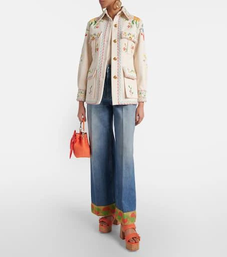 Jimmy Choo Fayence 95 raffia platform mules 3