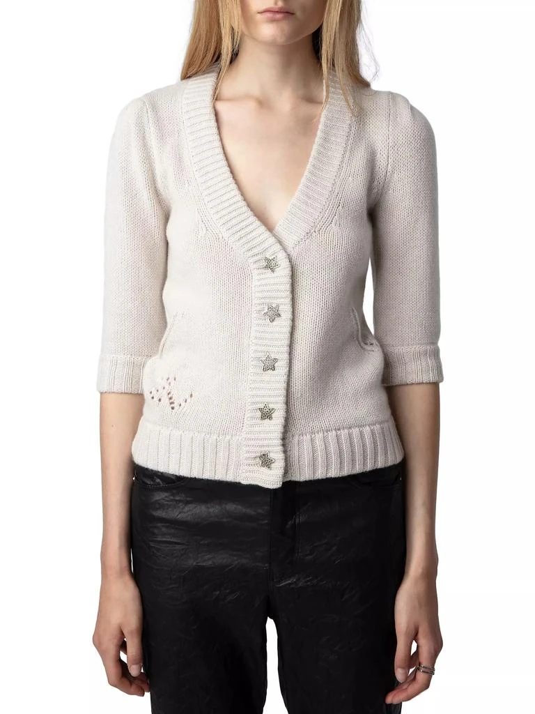 ZADIG & VOLTAIRE Cashmere Star-Button Cardigan 3