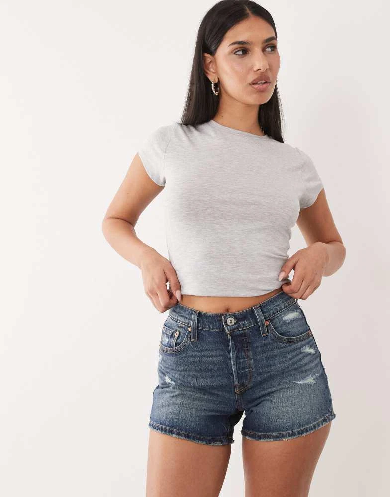 Levi
s Levi
s 501 hourglass denim shorts in dark blue