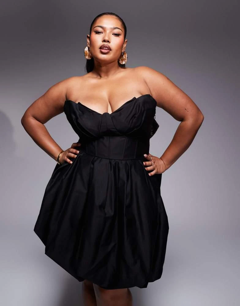 Asos Luxe Asos Structured Dress Shop ASOS LUXE Curve Cotton Sateen