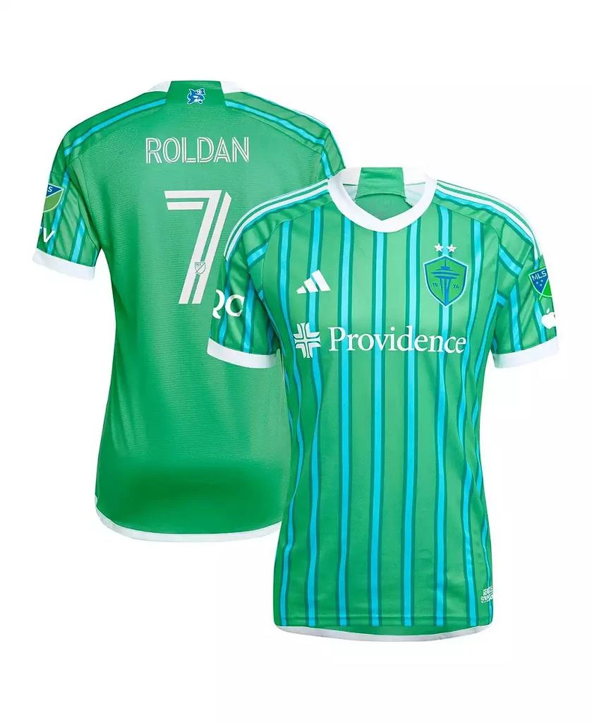 Adidas Men
s Cristian Roldan Green Seattle Sounders FC 2024 The Anniversary Kit Authentic Player Jersey