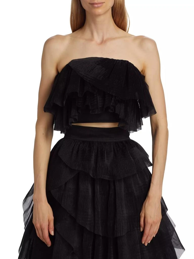 Aje Elsie Tulle Pleated Bustier Top 3