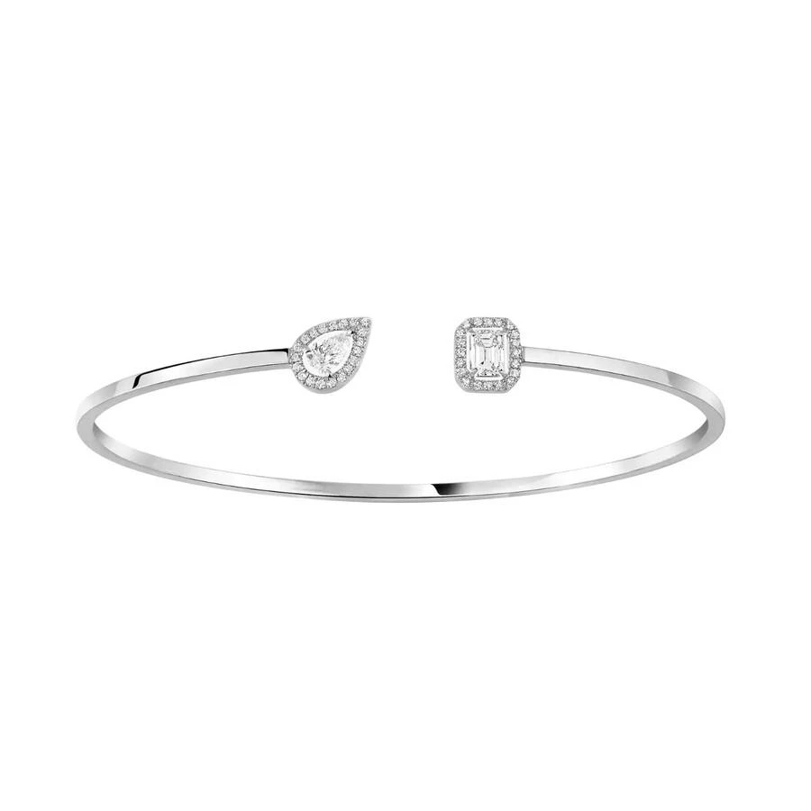 Messika 18k White Gold My Twin Toi 
Moi Thin Diamond Bangle 1