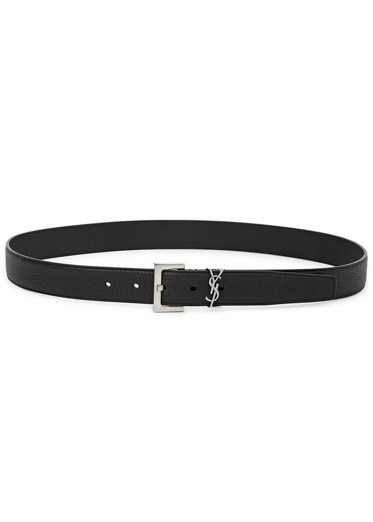 Yves Saint Laurent Monogrammed leather belt 1