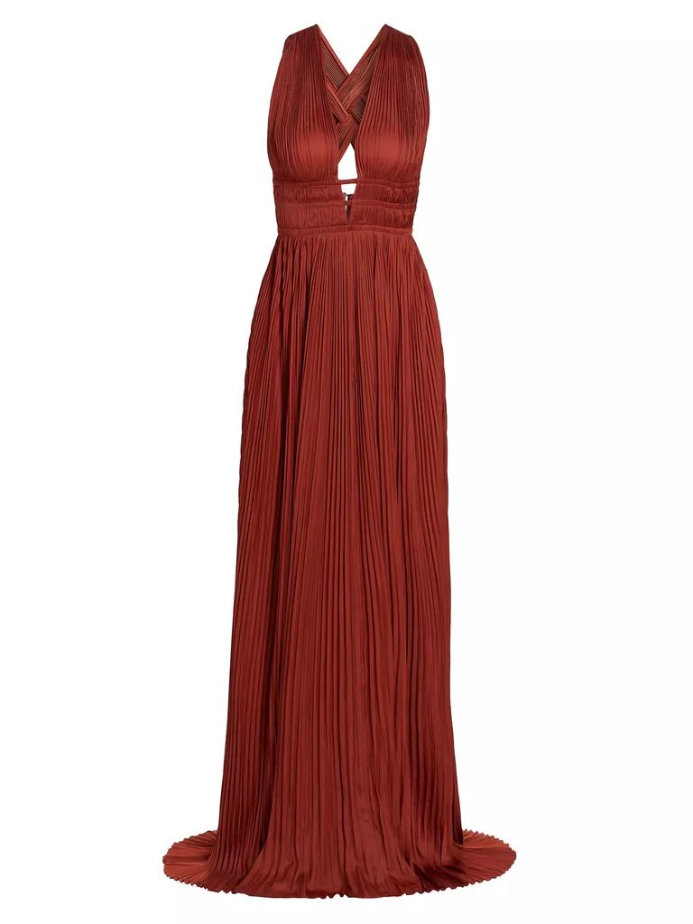 Ulla Johnson Veda Satin Plissé Gown 1