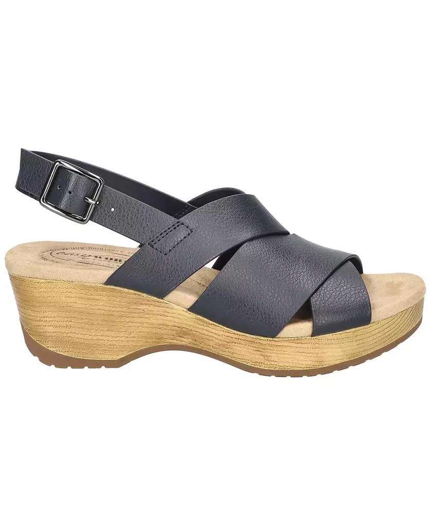 Easy Street Women's Raffey Buckle Slingback Slip Resistant Wedge Sandals 2