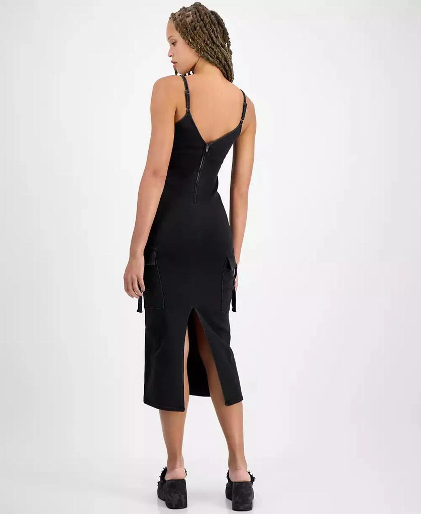 Tinseltown Juniors' Sleeveless Cargo Bodycon Dress 2
