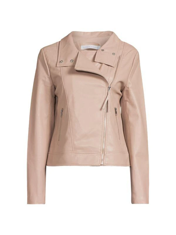 Susana Monaco Faux Leather Moto Jacket 4