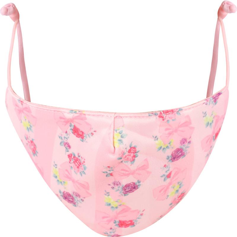 OMG! Accessories Floral love face mask with bag in pink