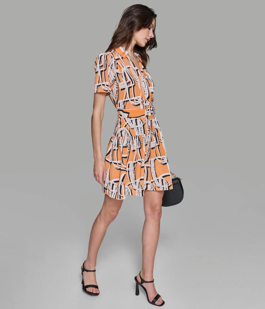 Karl Lagerfeld Paris SHORT SLEEVE PRINTED SHIRT DRESS 3