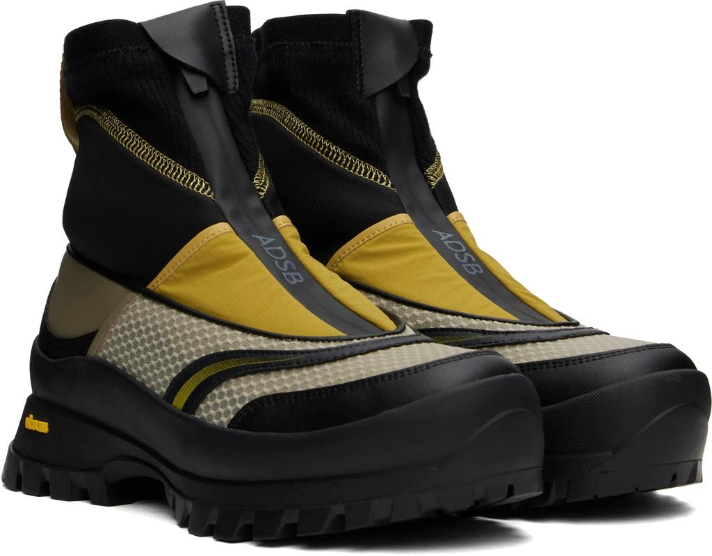 ANDERSSON BELL Khaki & Black Mattio Zip-Up Sneakers 4