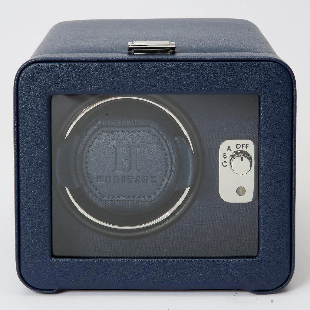 Wolf Wolf 452517 Windsor Heritage Single Navy Watch Winder With Cover 3