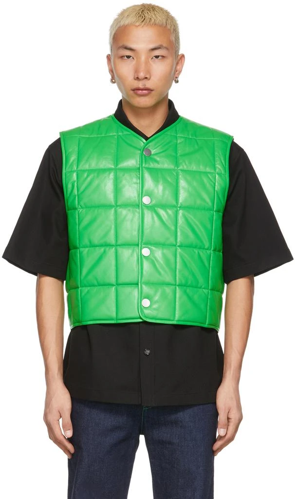 Bottega Veneta Green Padded Gilet Vest 1