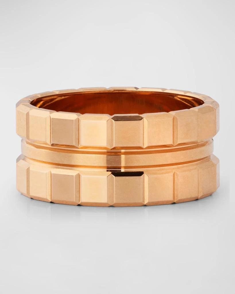 Chopard 18K Rose Gold Ice Wide 3 Band Ring 1