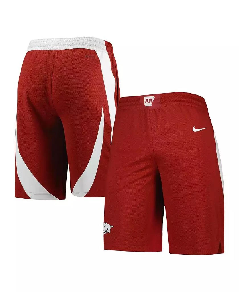 NIKE Men's Crimson Arkansas Razorbacks Replica Team Basketball Shorts 1