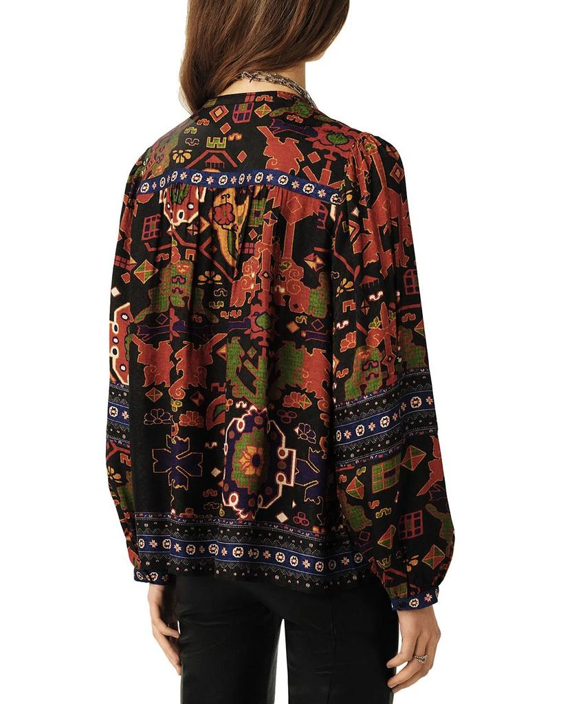ba&sh Varone Printed Deep V Blouse 7