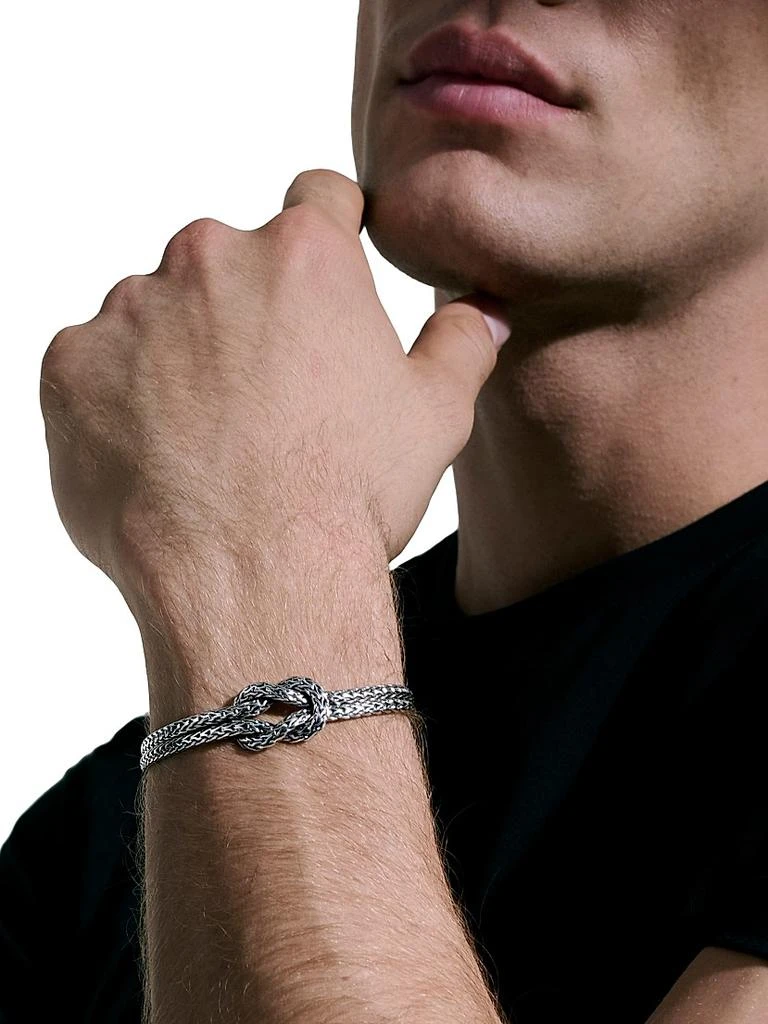 John Hardy Love Knot Sterling Silver Double-Chain Bracelet 7