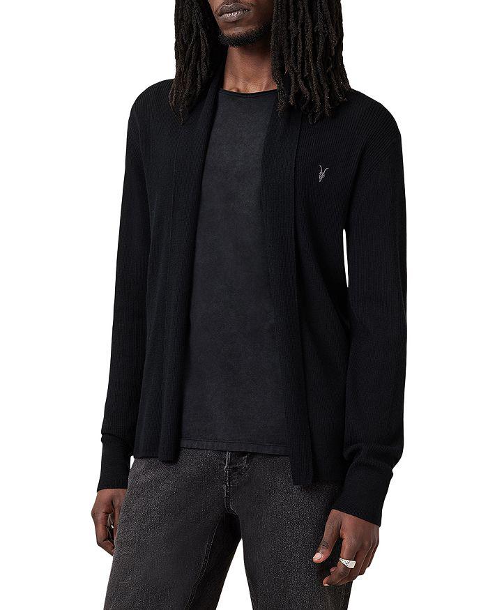 ALL SAINTS Mode Regular Fit Merino Wool Open Cardigan Sweater