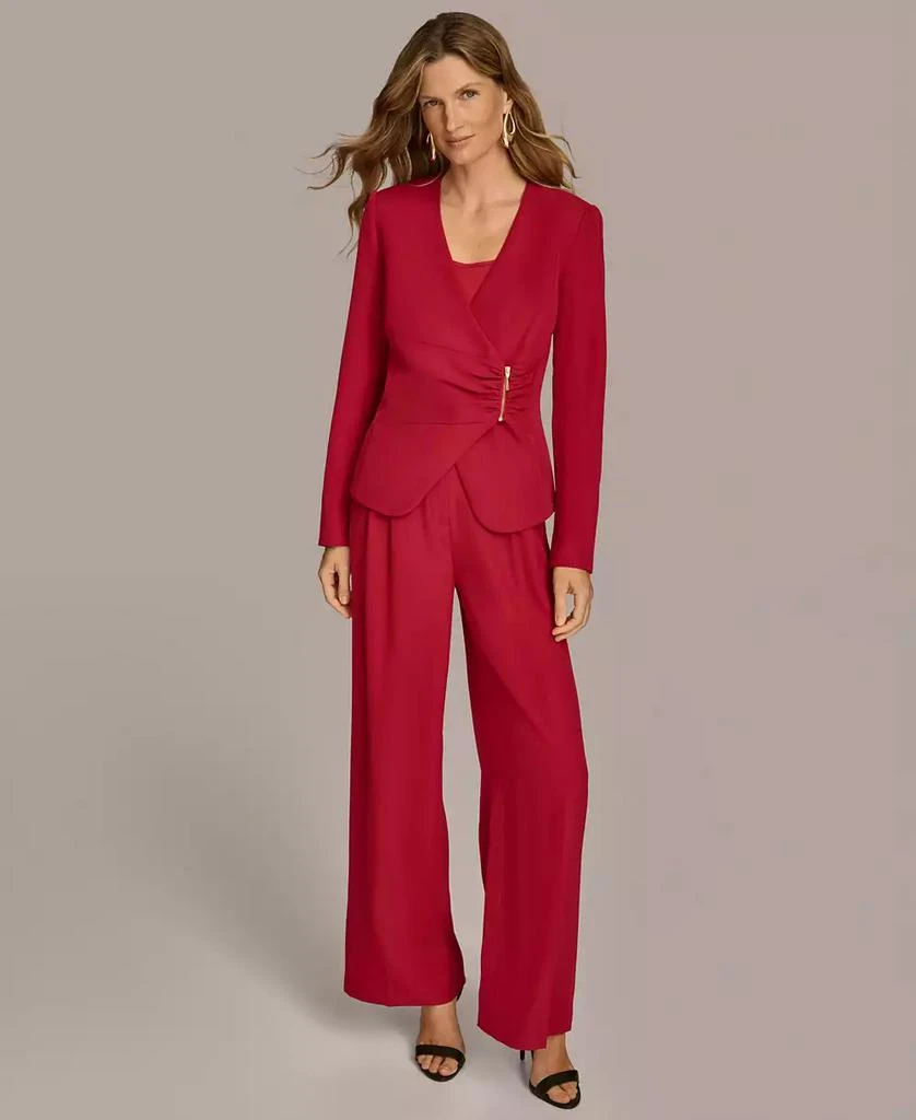 Donna Karan Women's Asymmetrical Zip Front Blazer 3