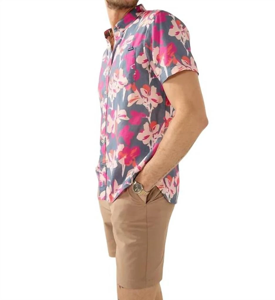 Chubbies Shakedown Street Friday Shirt In Dusty Blue Floral 2