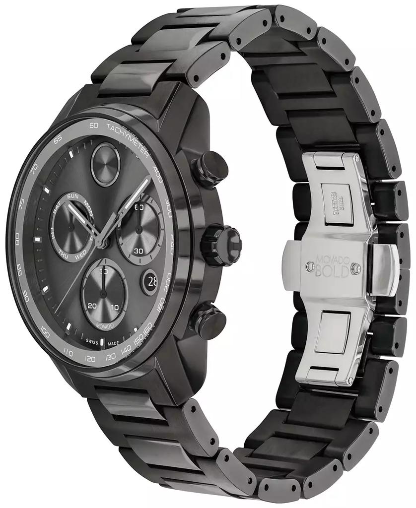 Movado Men's Bold Verso Gunmetal Ionic Plated Steel Bracelet Watch 44mm
