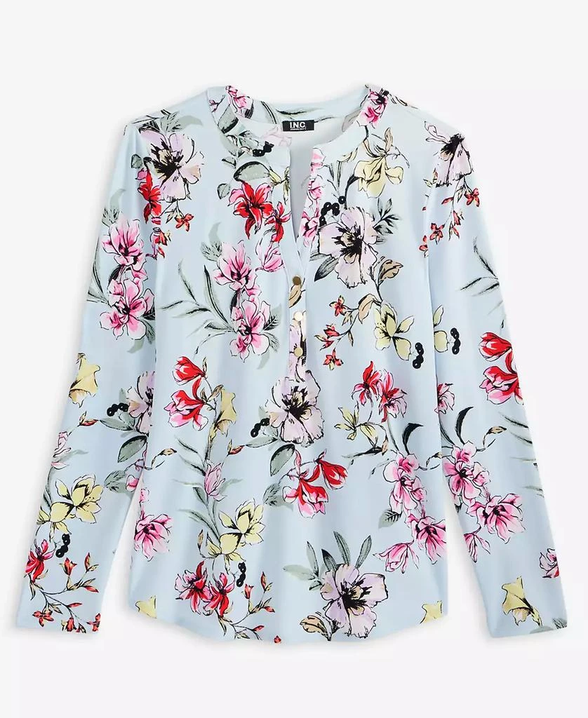 INC International Petite Floral-Print Henley Top, Macy
s Exclusive 6