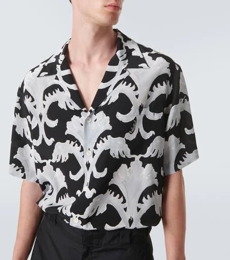 Valentino Printed silk bowling shirt 5