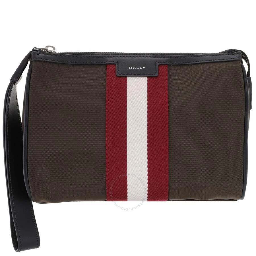 Bally Logo-Tape Striped Clutch Bag 1