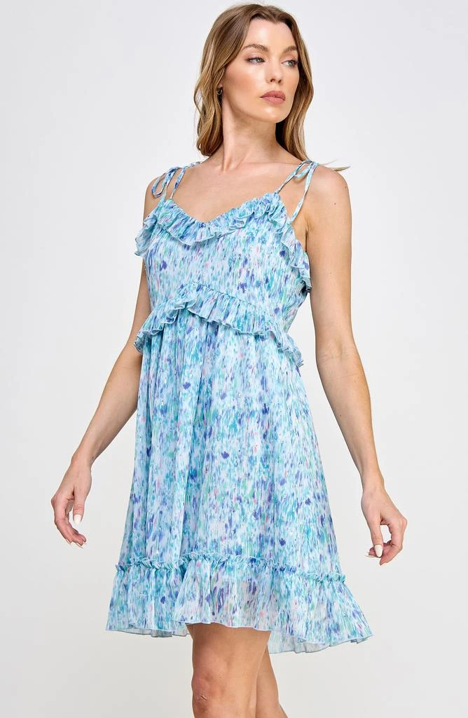 KOKO + MASON Sleeveless Ruffle Floral Print Minidress 5