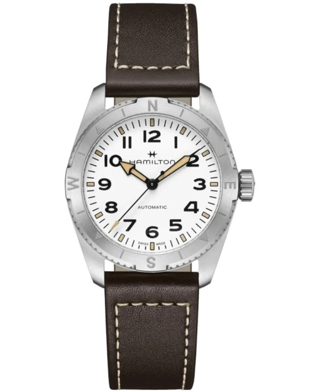 Hamilton Hamilton Khaki Field Expedition Auto White Dial Leather Strap Women's Watch H70225510 1