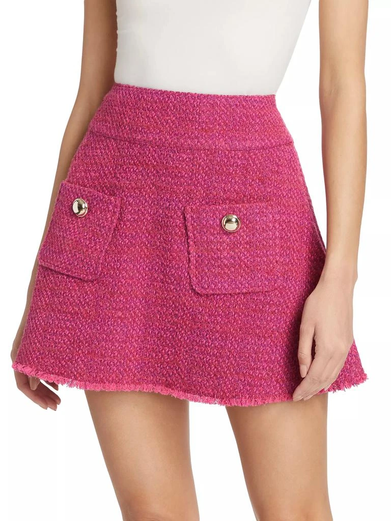 ba&sh Bonnie Tweed Fit &amp; Flare Miniskirt 3