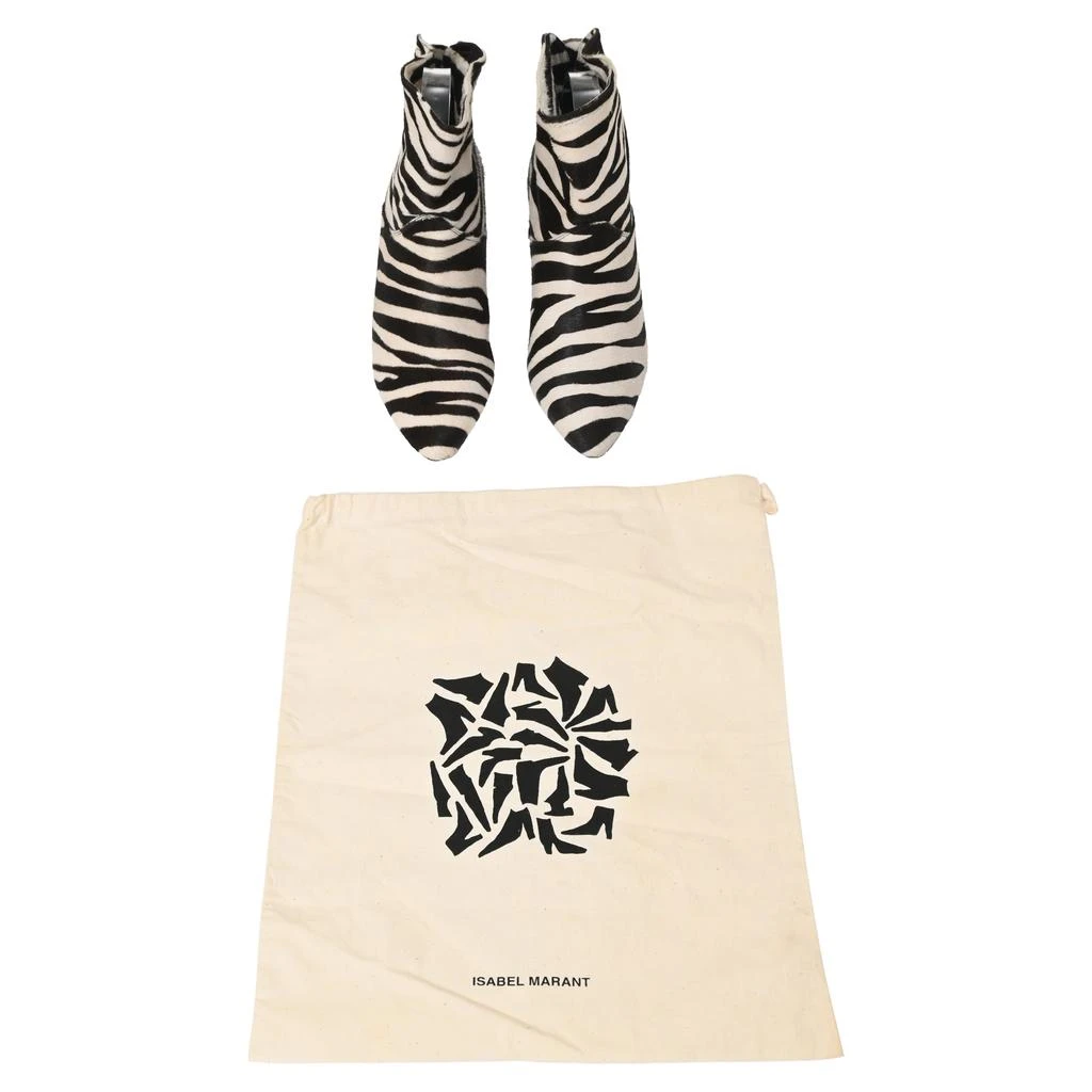Isabel Marant Zebra Ankle Boots In Animal Print Ponyhair 6