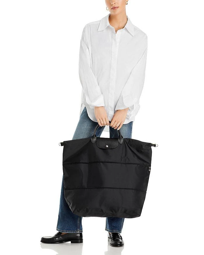 Longchamp Le Pliage Green Expandable Travel Duffel Nylon Weekender 2
