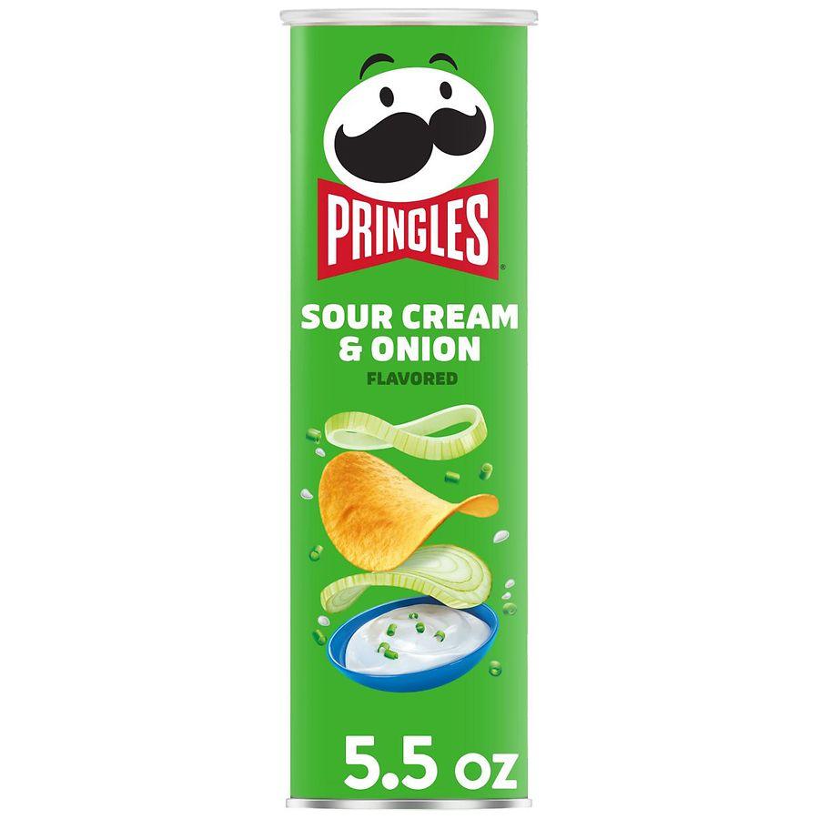 Pringles Potato Crisps Chips Sour Cream and Onion