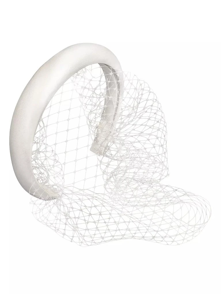 Jennifer Behr PF36 Tori Voilette Silk Satin Veil Headband 1