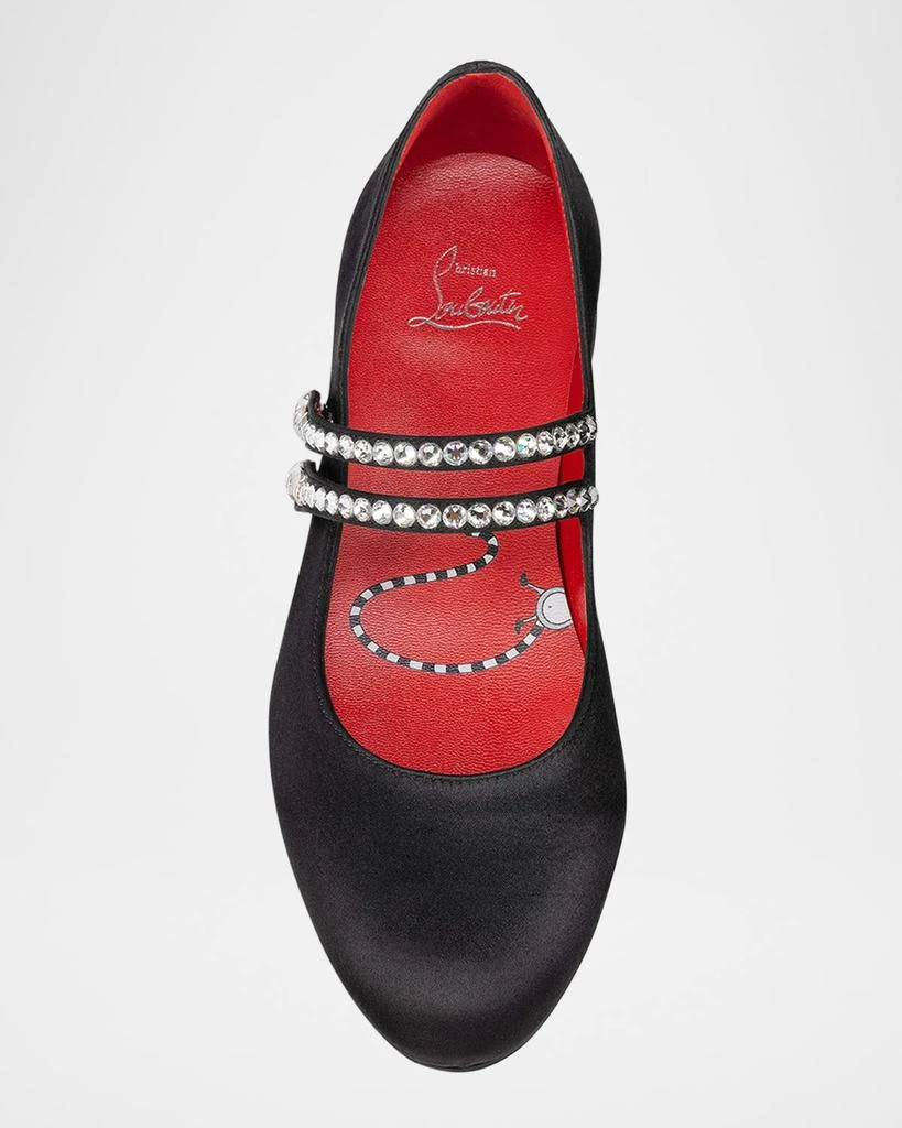 Christian Louboutin Girl
s Jane Fille Strass Ballerina Flats, Toddlers/Kids 4