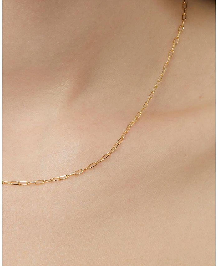 Ana Luisa 10K Gold Paperclip and Satelitte Necklace 6