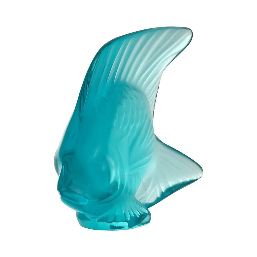 Lalique Figurine Torquoise Seal Fish 3002500