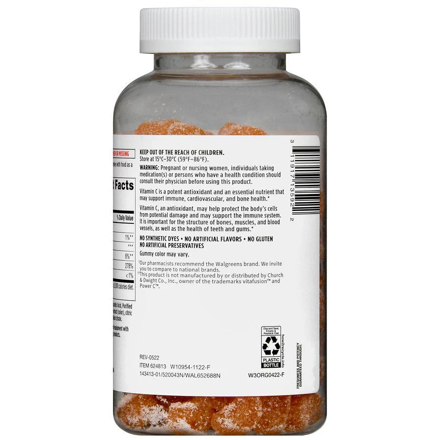 Walgreens Vitamin C 250 mg Gummies Natural Orange 4