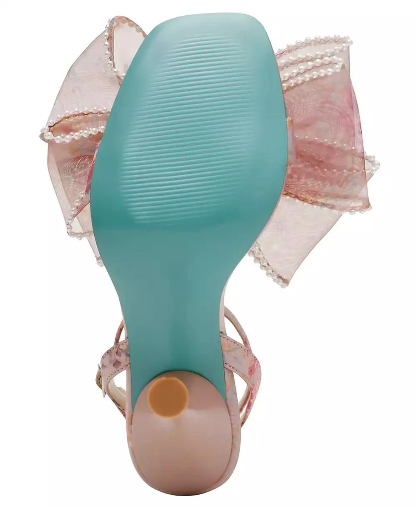Betsey Johnson Women's Fawn Mesh Bow Heeled Sandals 5