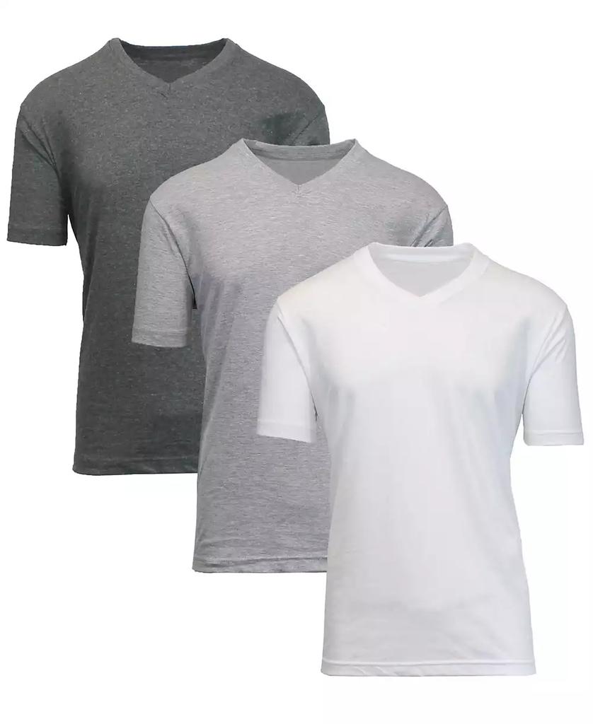 Blue Ice Men's Short Sleeve V-Neck T-shirt, Pack of 3