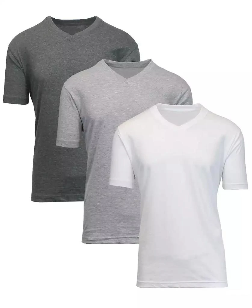 Blue Ice Men's Short Sleeve V-Neck T-shirt, Pack of 3 1