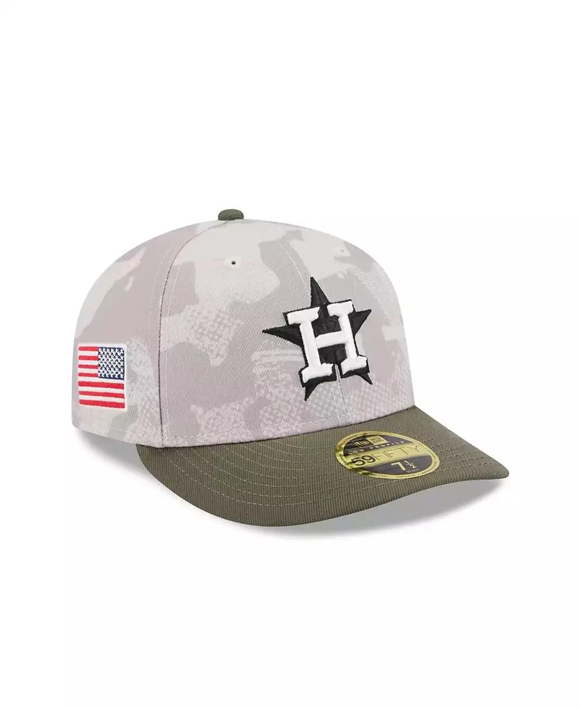 New Era Men's Light Beige/Olive Houston Astros 2025 Armed Forces Day Low Profile 59FIFTY Fitted Hat 2