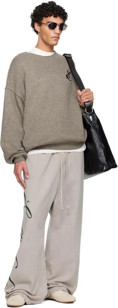 Essentials Gray Holiday Heavy Fleece Lounge Sweatpants 4