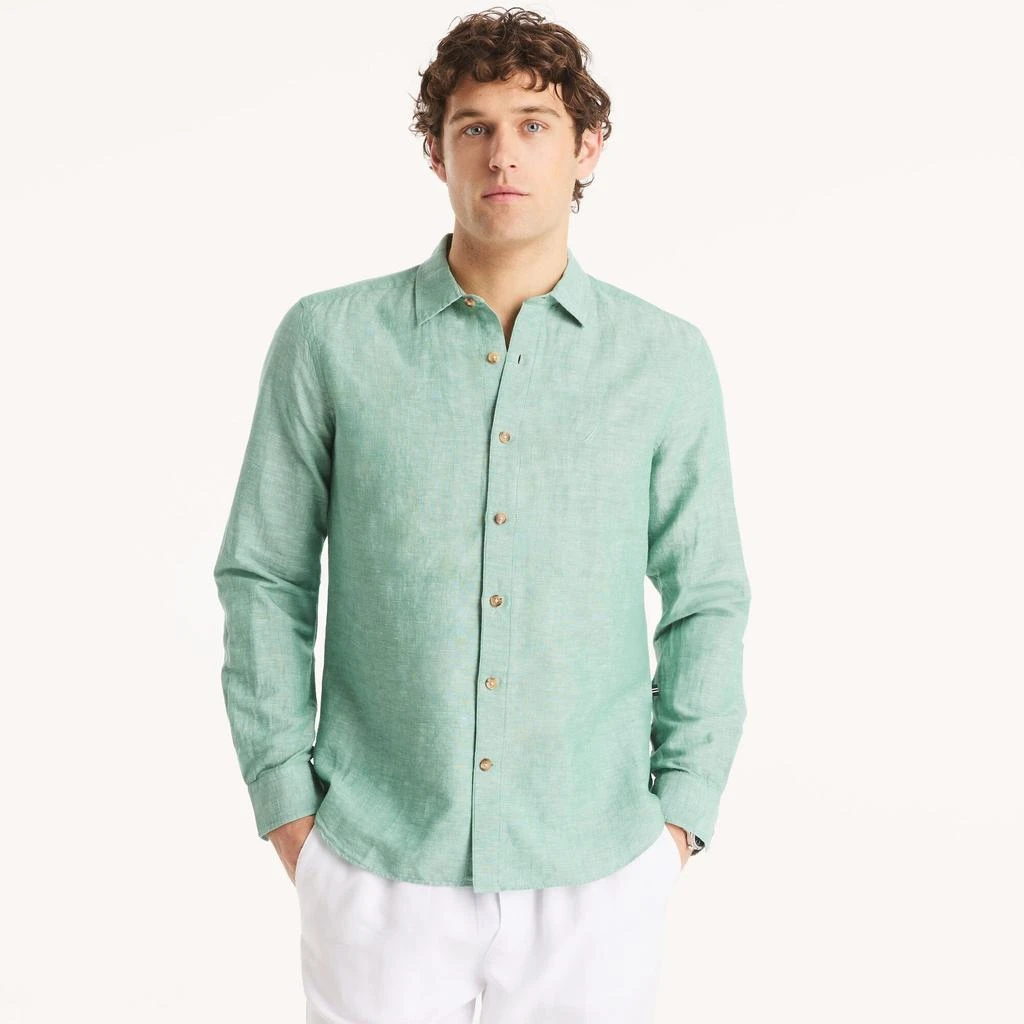 Nautica Mens Linen Shirt 1