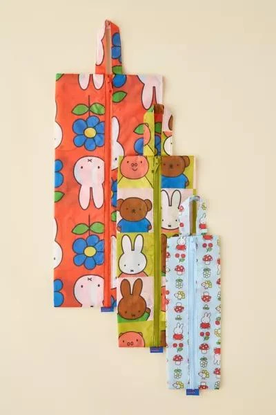 Baggu BAGGU & Miffy 3D Travel Zip Pouch Set 1