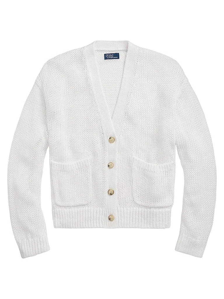 Ralph Lauren Linen-Cotton V-Neck Cardigan 1