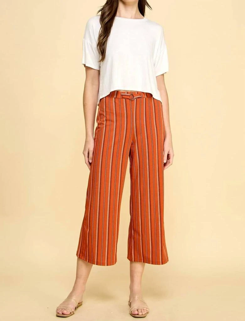 Bebop Bebop - High Waist Cropped Striped Pants 6