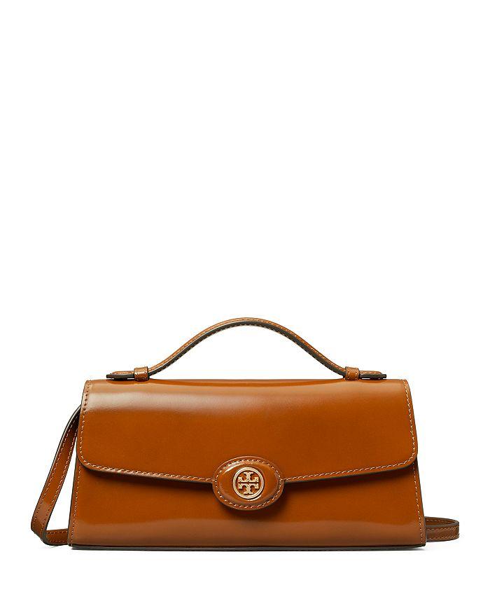 Tory Burch Robinson Spazzolato Top Handle Chain Wallet