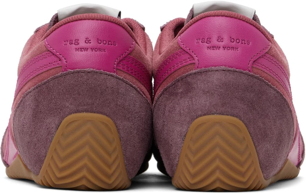 Rag & Bone Pink & Purple Suede Ultra Slim Retro Runner Sneakers 2